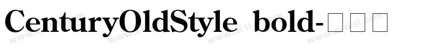CenturyOldStyle bold字体转换